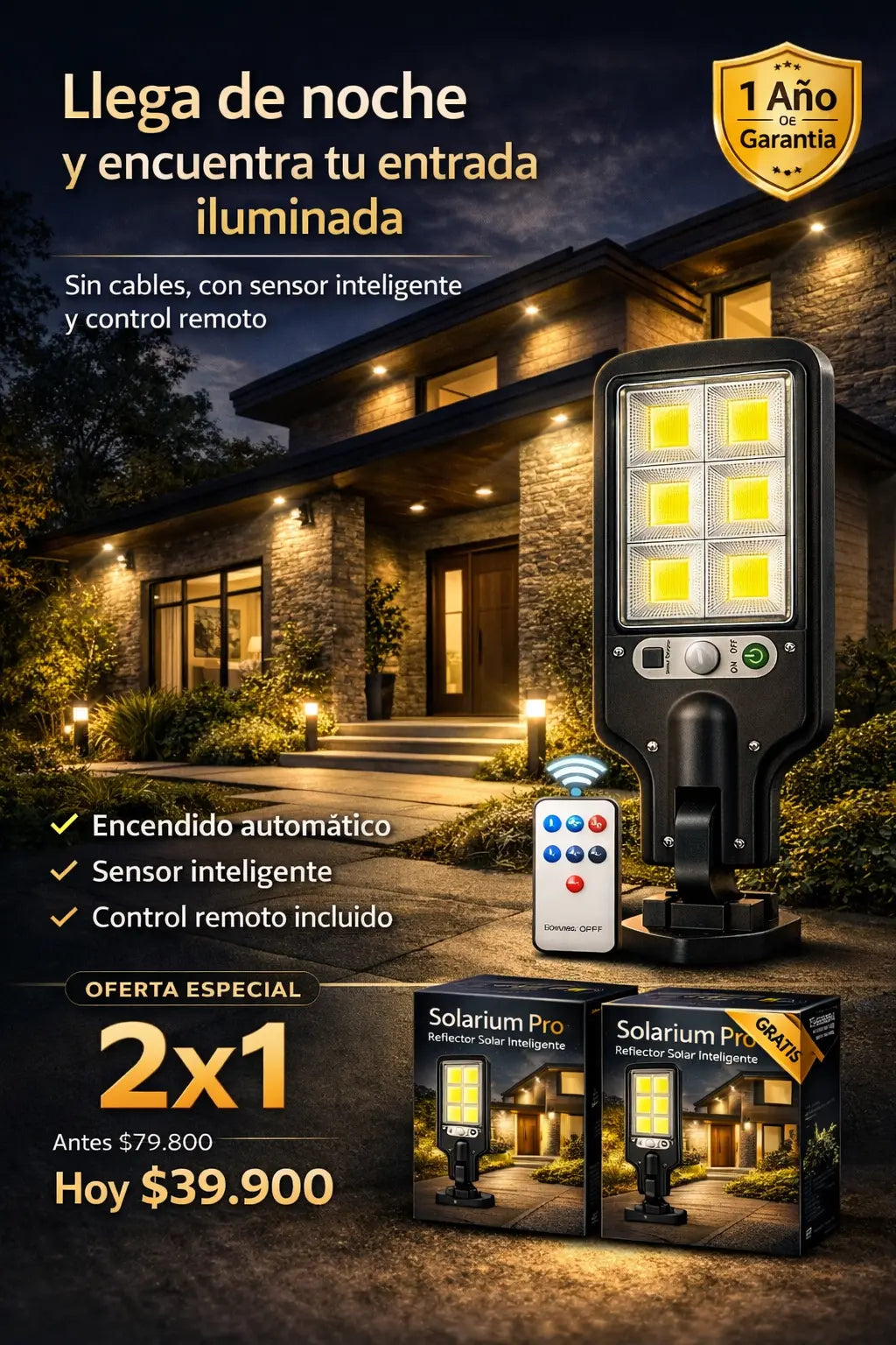 *Compre 1 y LLÉVATE 2* - Solarium LED - Reflector Solar Inteligente